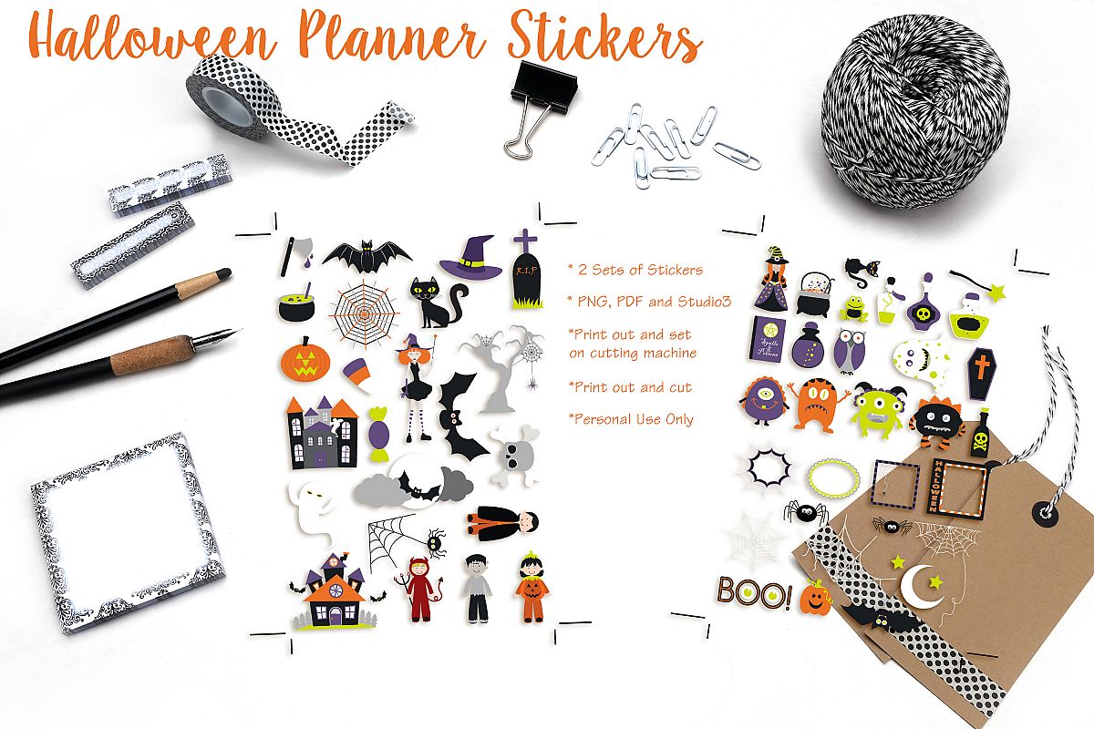 Halloween Planner Stickers example image 1