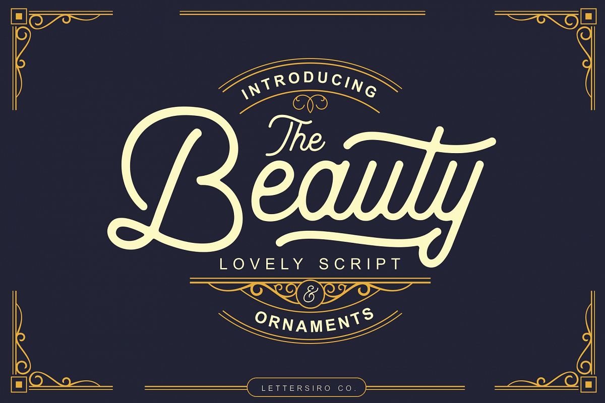 Beauty Script & Ornaments example image 1