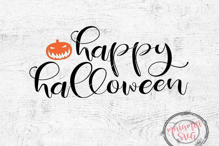 Halloween SVG Happy Halloween SVG Digital Cut File example image 1