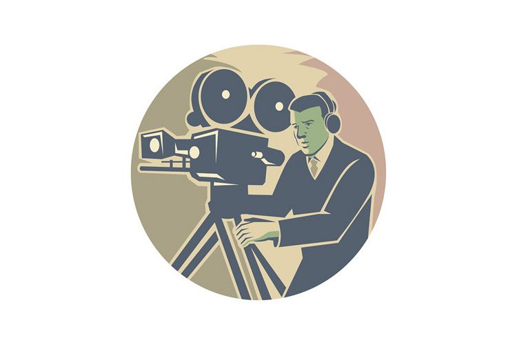 Cameraman Moviemaker Vintage Camera Retro example image 1
