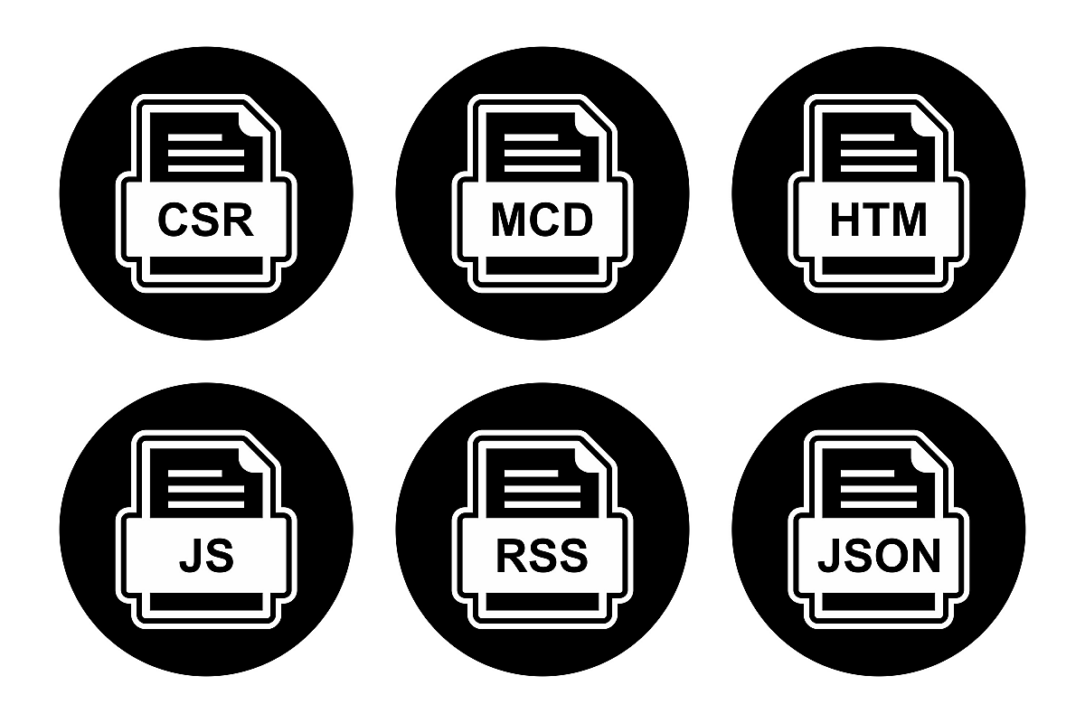 Set Of File Formats Icons example image 1