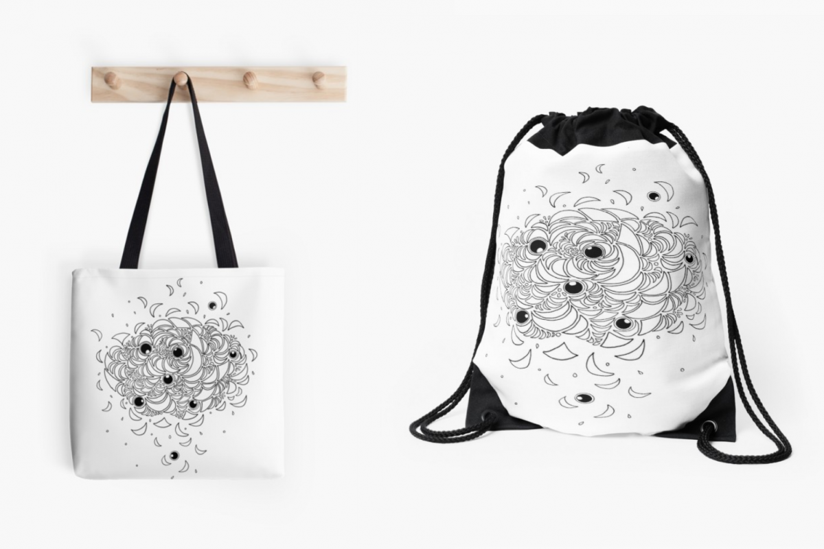 Abstract Illustration Black and White, A1, SVG example image 1