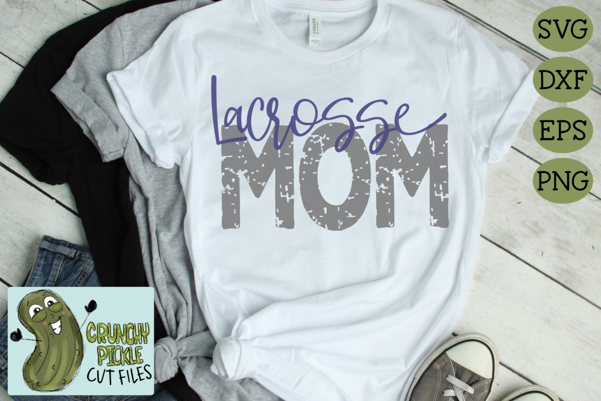 Lacrosse Mom & Bonus Team LAX Mom Sports SVG Cut File example image 1