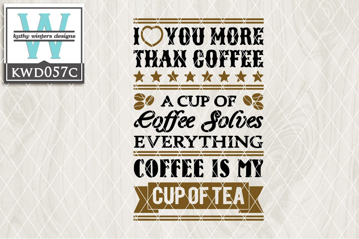 Coffee Cutting File KWD057C example image 1