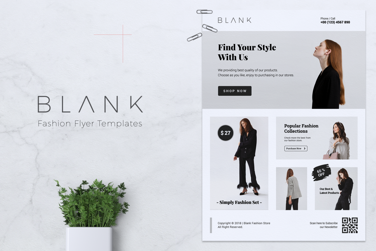 BALNK Minimal Fashion Flyer example image 1