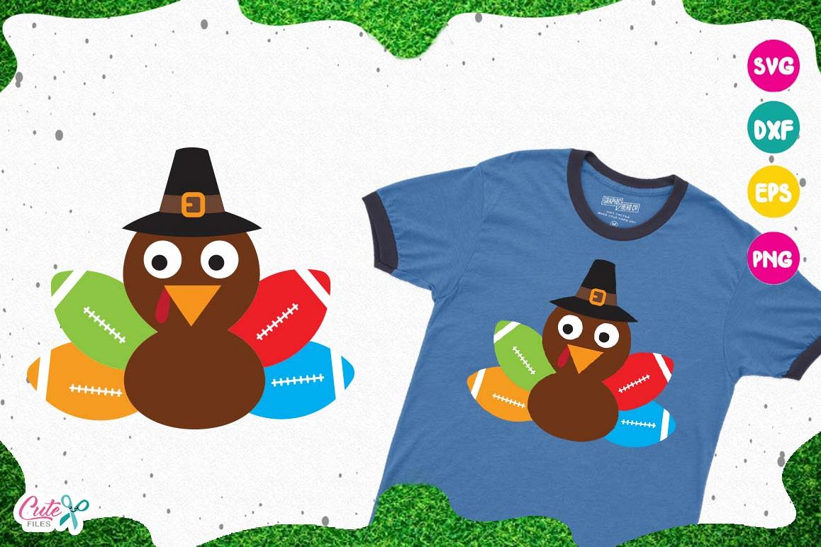 Football turkey SVG, cut files for craftter example image 1
