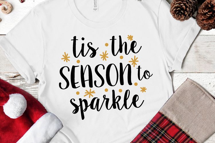 Tis the Season Sparkle Svg, Christmas, Christmas Svg example image 1