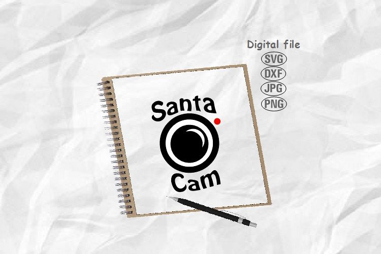 Santa Cam Svg, Christmas Svg, Santa Camera Svg example image 1