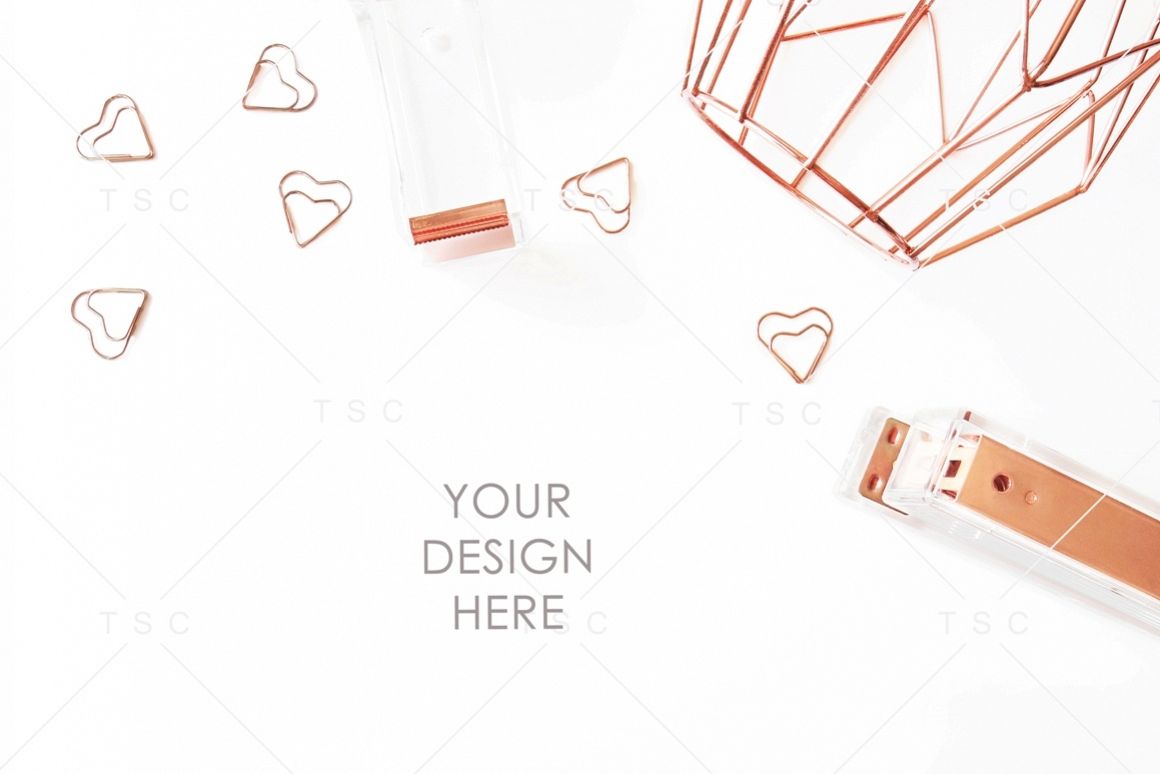 Rose Gold Stationery Stock Photo example image 1