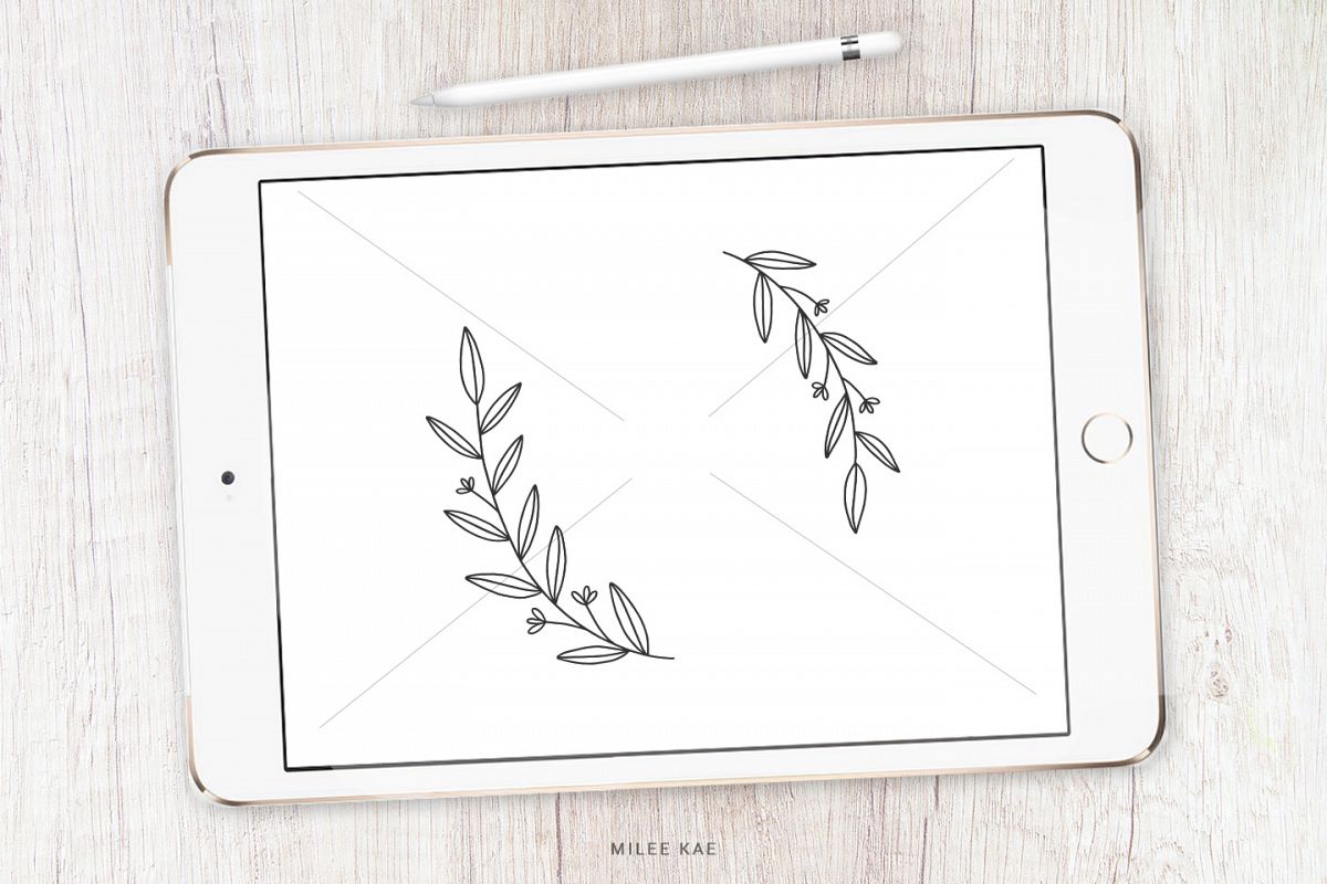 Wildflower Floral Wreath SVG, cutting file and decal example image 1