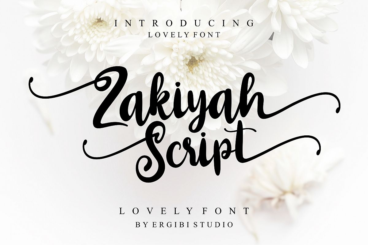 Zakiyah Lovely Font example image 1