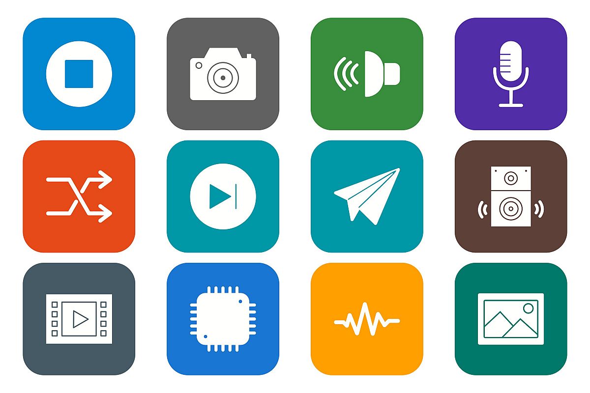 Set Of Multimedia Icons example image 1