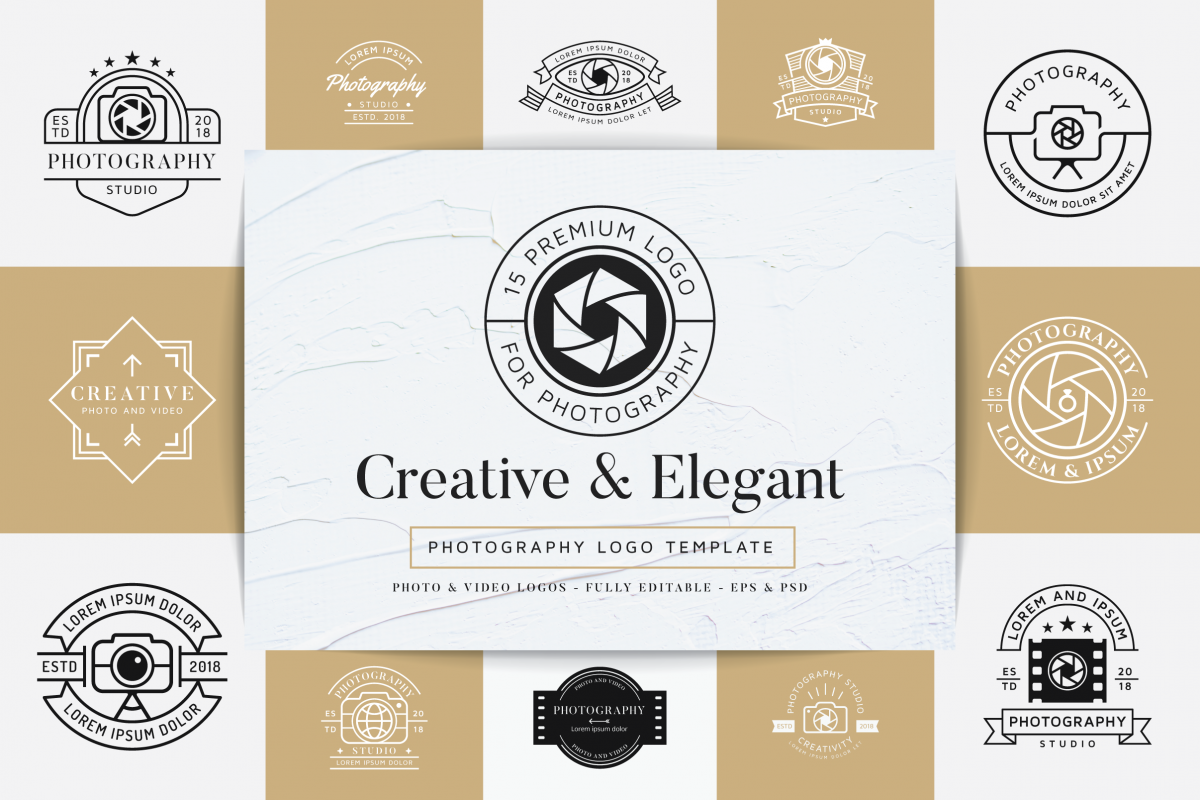 15 Premium Photography Logo example image 1