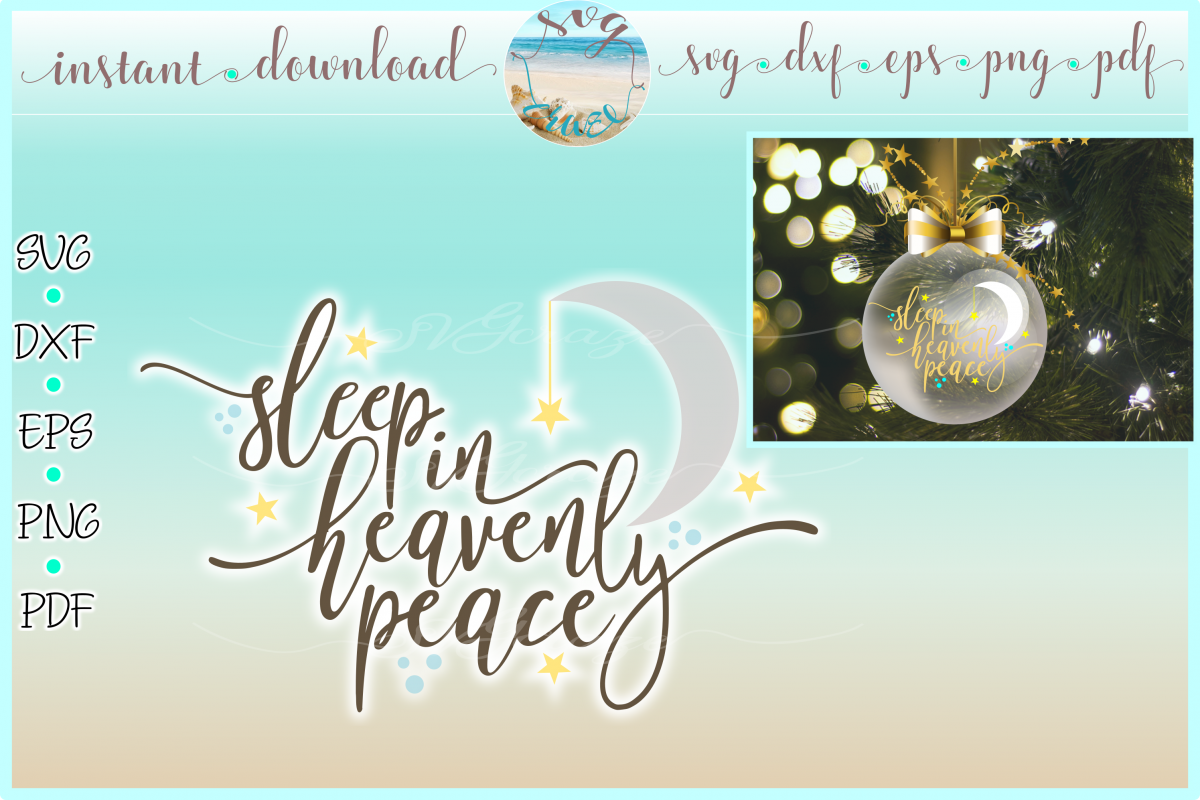 Sleep In Heavenly Peace SVG Dxf Eps Png PDF files for Cricut