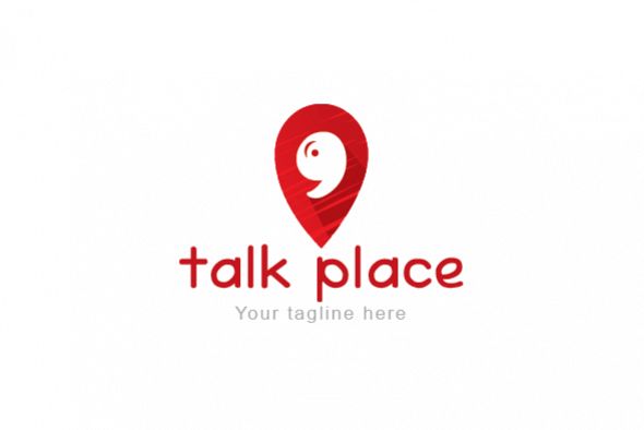 Talk Place - Address Marker & Speech Bubble Symbolic example image 1