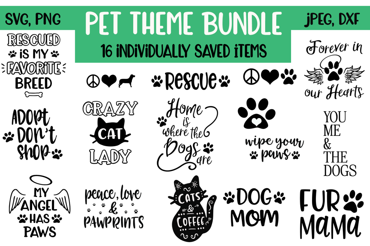 Pet Bundle Pets ans Animal Svgs example image 1