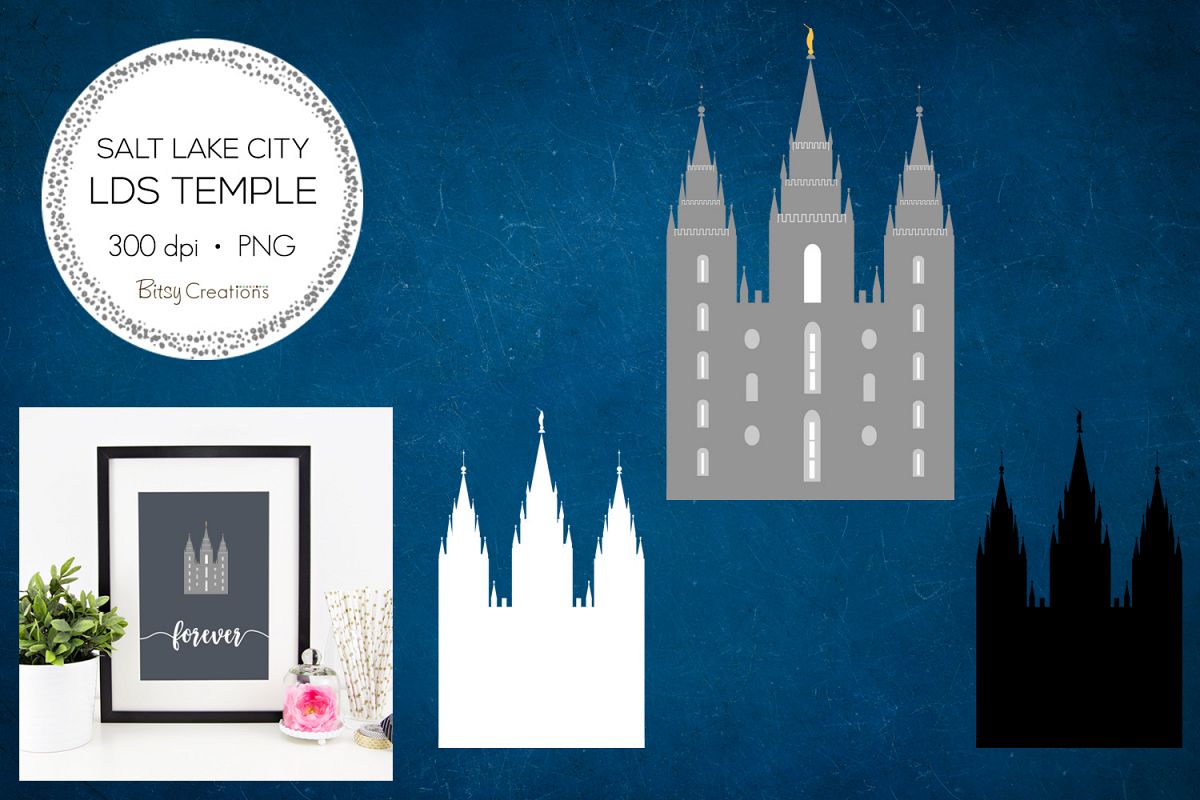 Salt Lake City LDS Temple Clipart - Utah example image 1