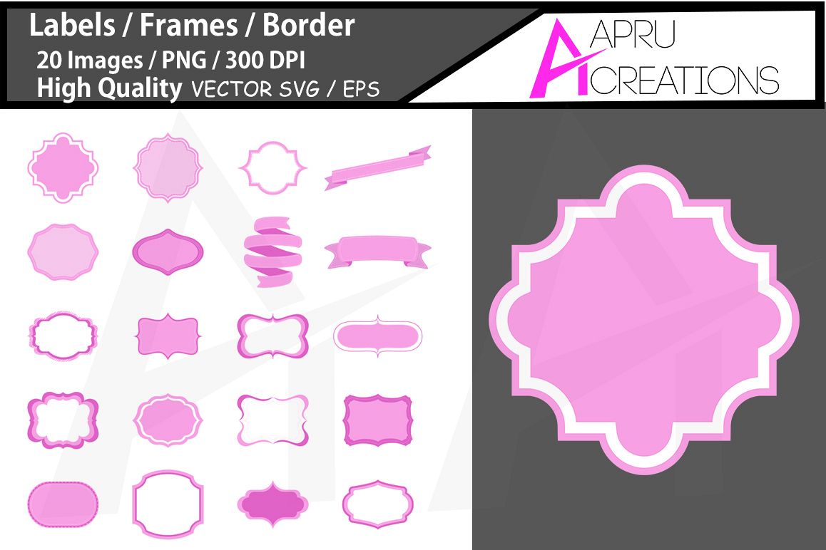 label cut file SVG / label high qualitySVG / frames SVG/ borders / printable high quality designs / hand drawn frames / commercial use example image 1