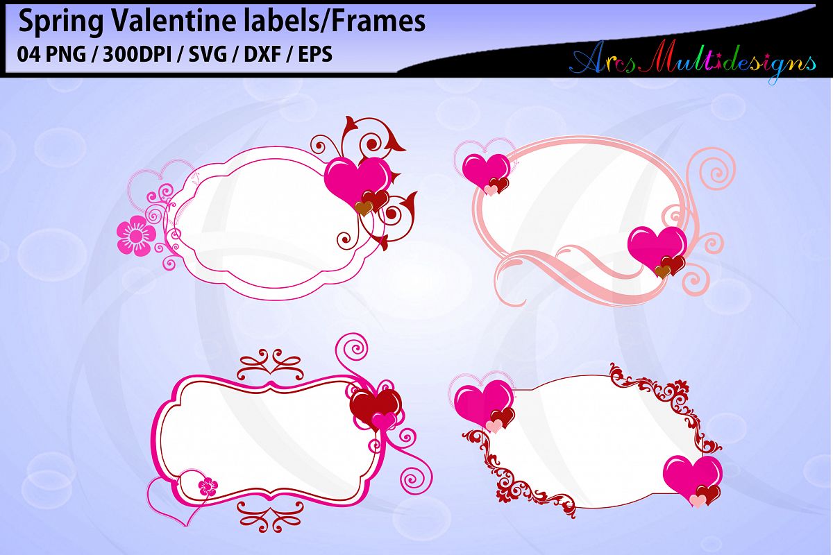 Spring valentine labels / valentine labels and tags example image 1