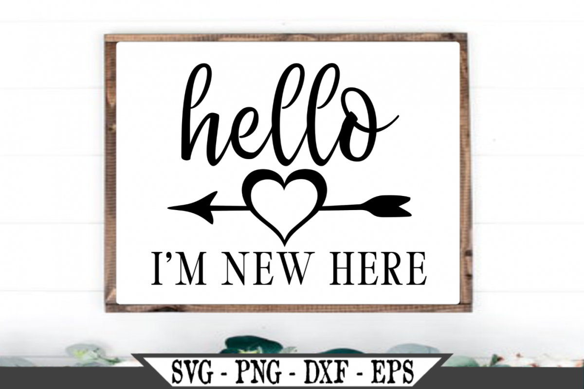 Download Hello I M New Here Svg 480978 Svgs Design Bundles