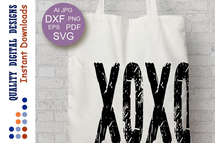 Xoxo svg Grunge shirt design Valentine's day example image 1