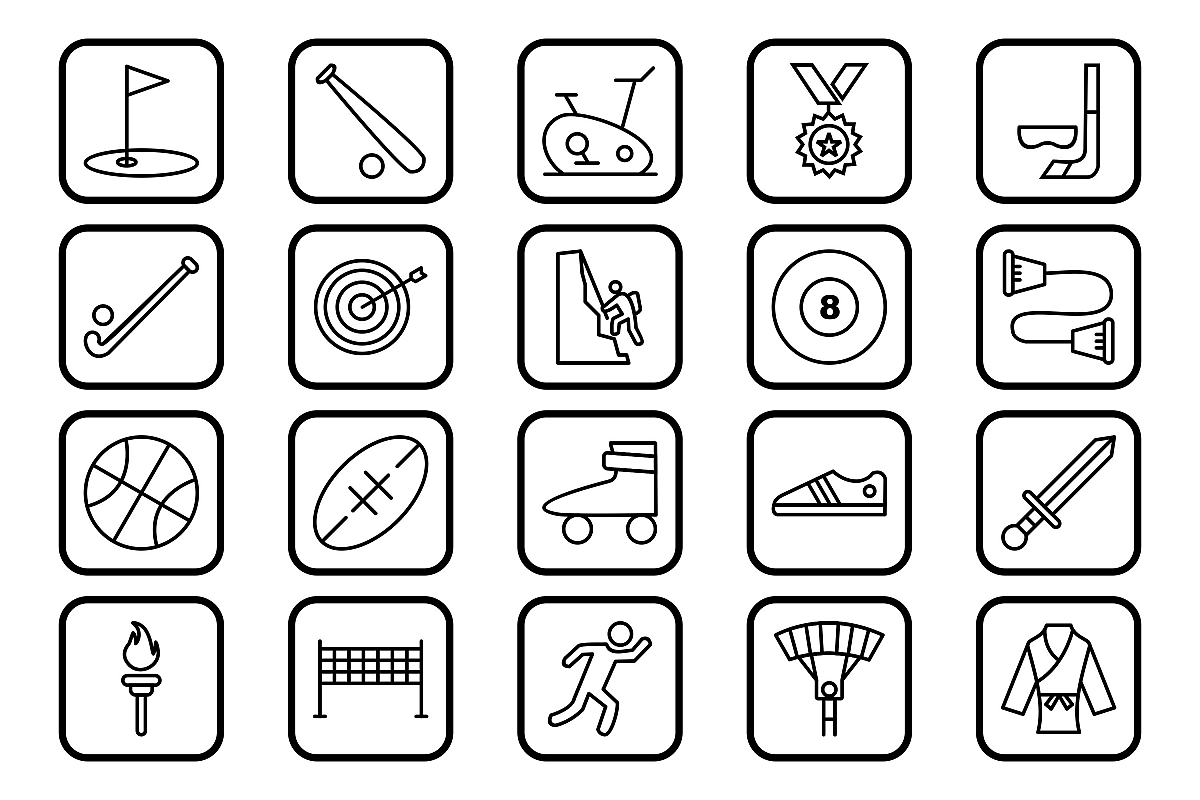 Set Of Sports And Game Icons example image 1