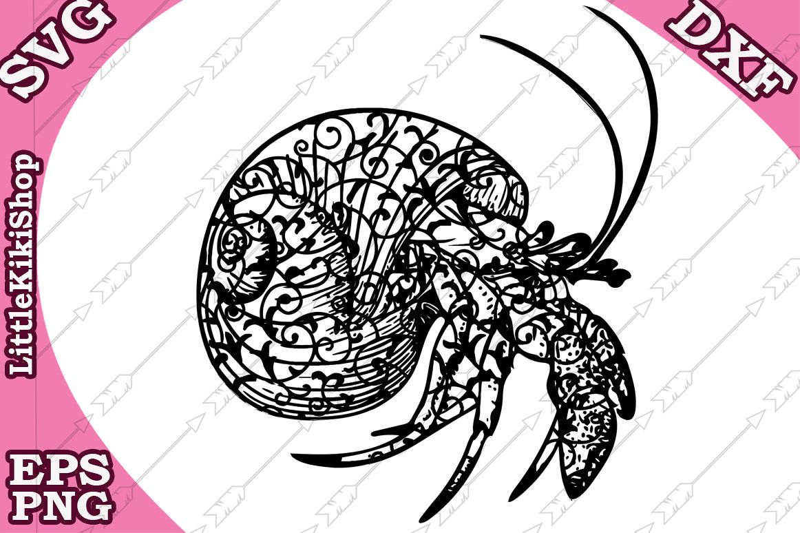 Zentangle Shell Svg, MANDALA SHELL SVG,Sea animal Svg,Winkle example image 1