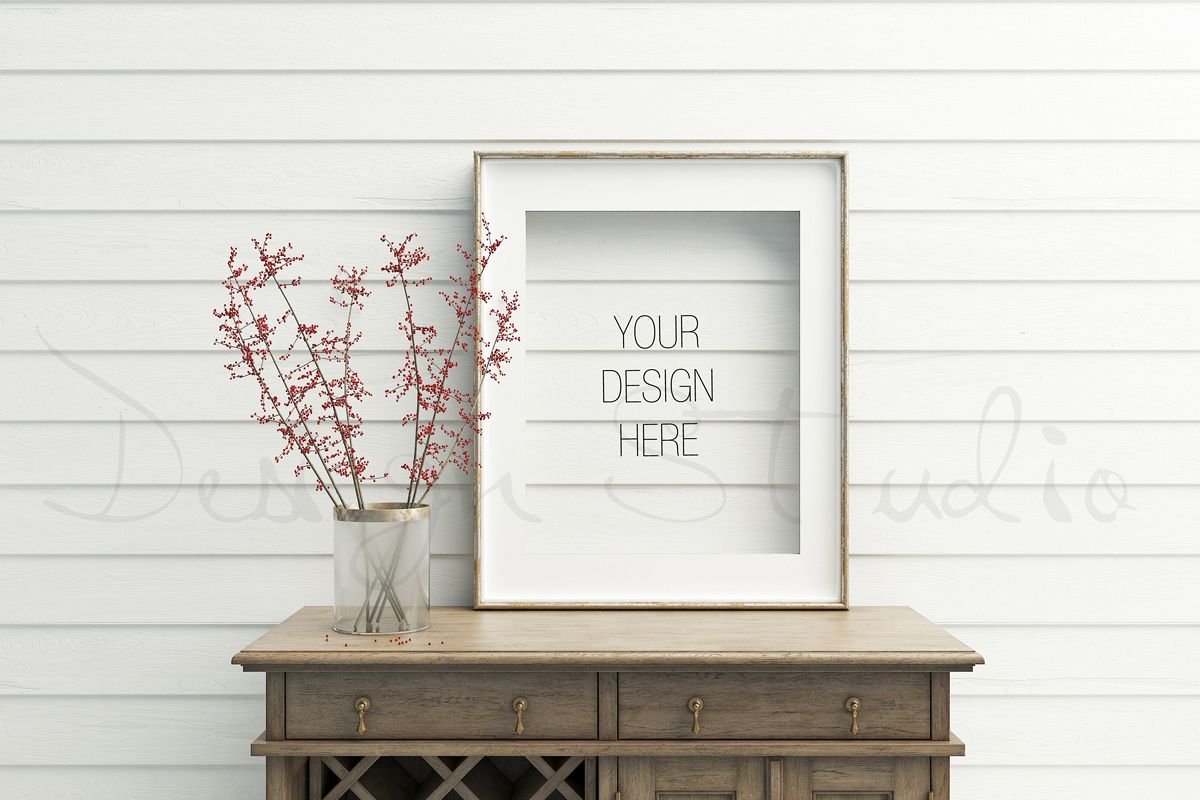Styled Stock Photography, Frame Mockup, Gold Frame mockup, Styled Photography Mockup, stock photo example image 1