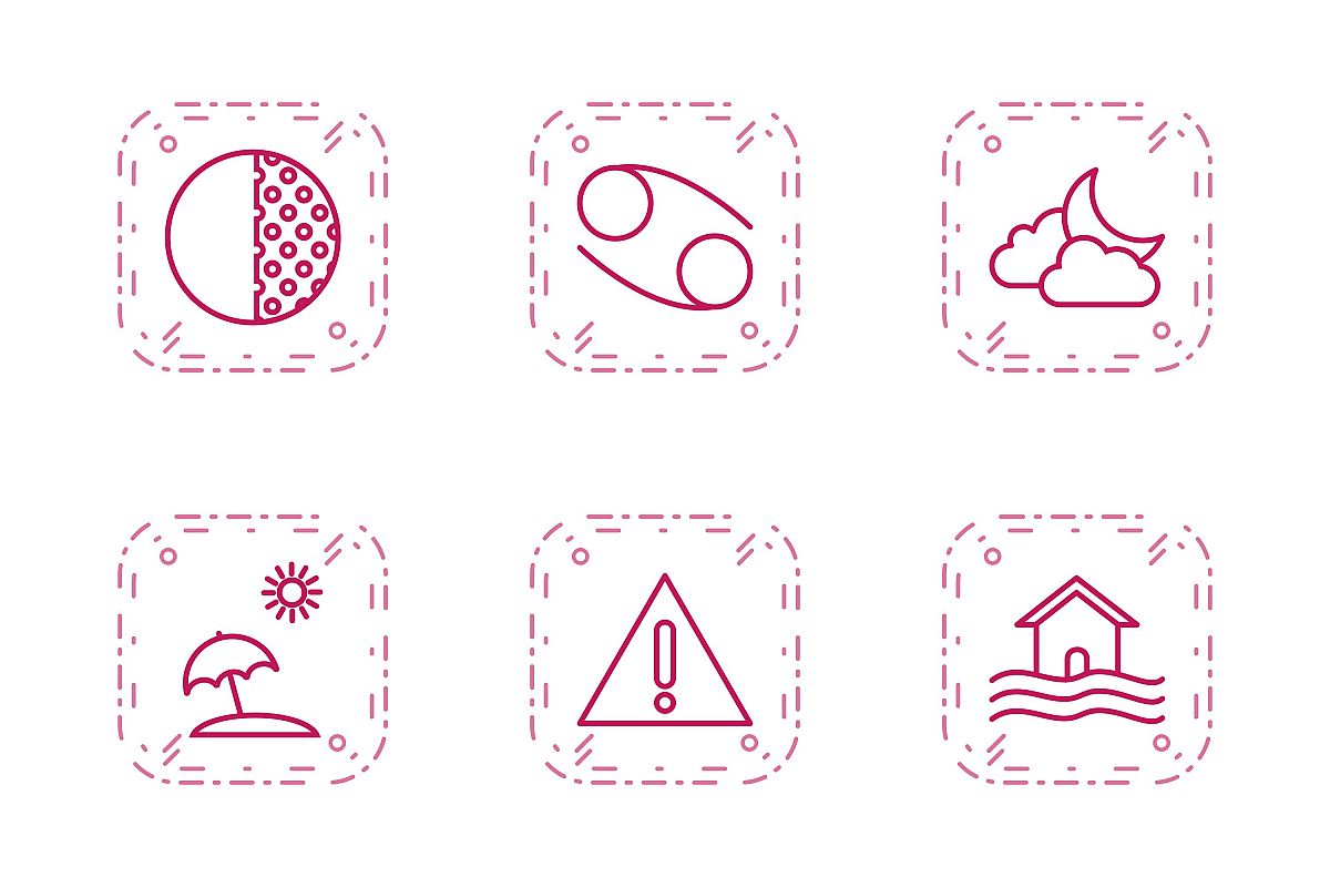 Set Of Weather And Season Icons example image 1