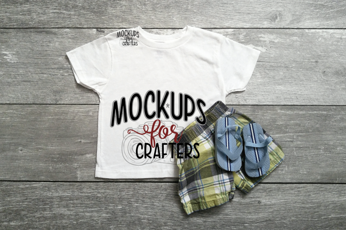 Child's Gildan Tshirt - White - MOCK-UP example image 1