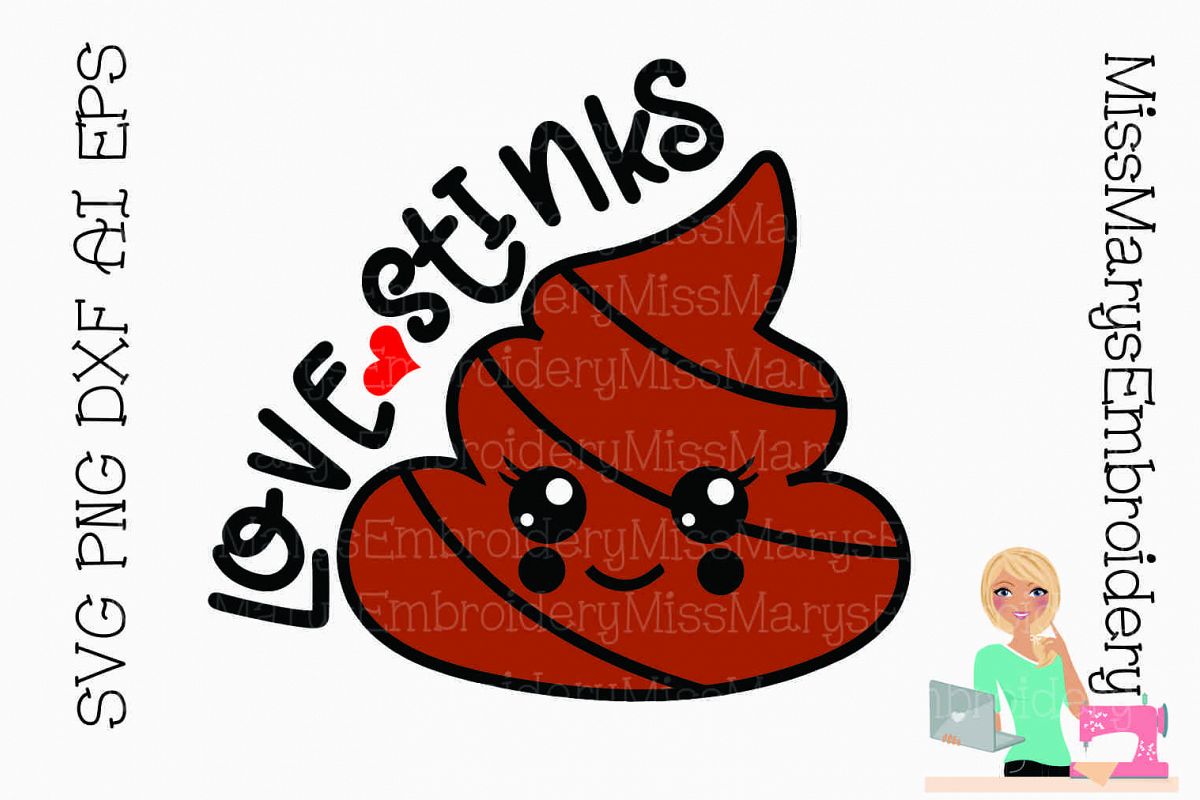 Love Stinks SVG Cutting File PNG DXF AI EPS example image 1