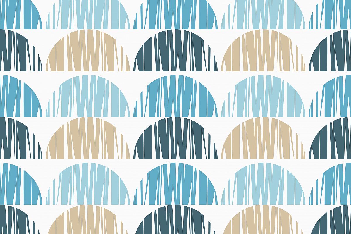 Seamless geometric pattern. Half circles background. example image 1
