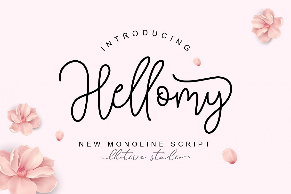 Hellomy Monoline Script example image 1