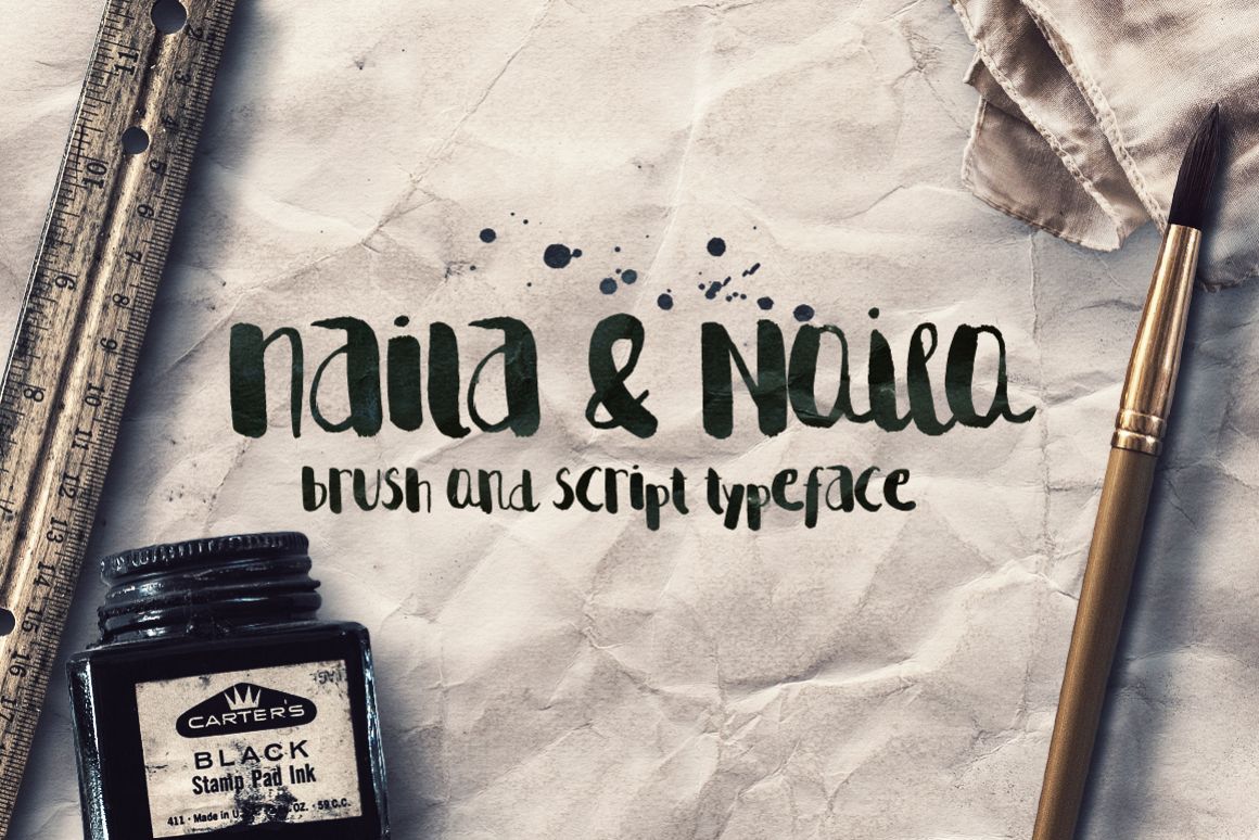 Naila Script Typeface example image 1