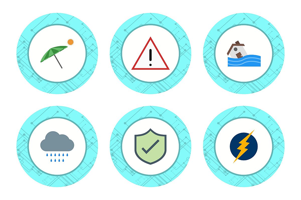 Set Of Weather And Season Icons example image 1
