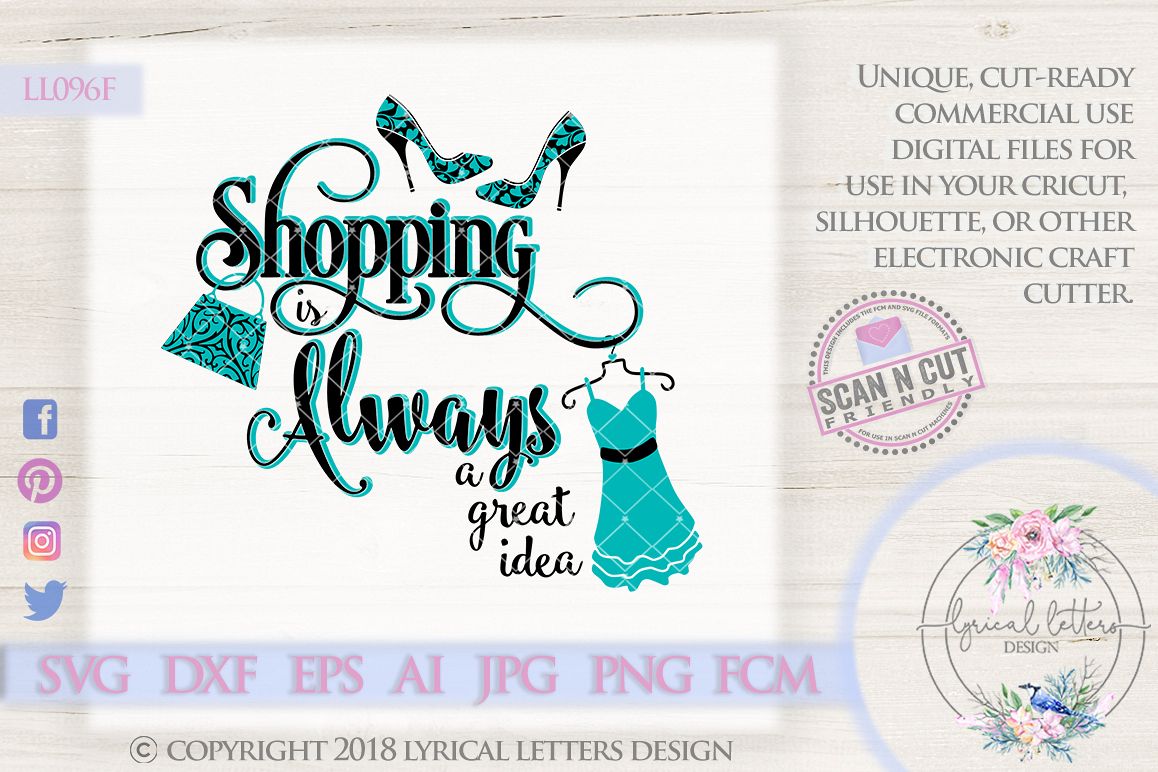 Shopping is Always a Great Idea SVG Cut File LL096F example image 1