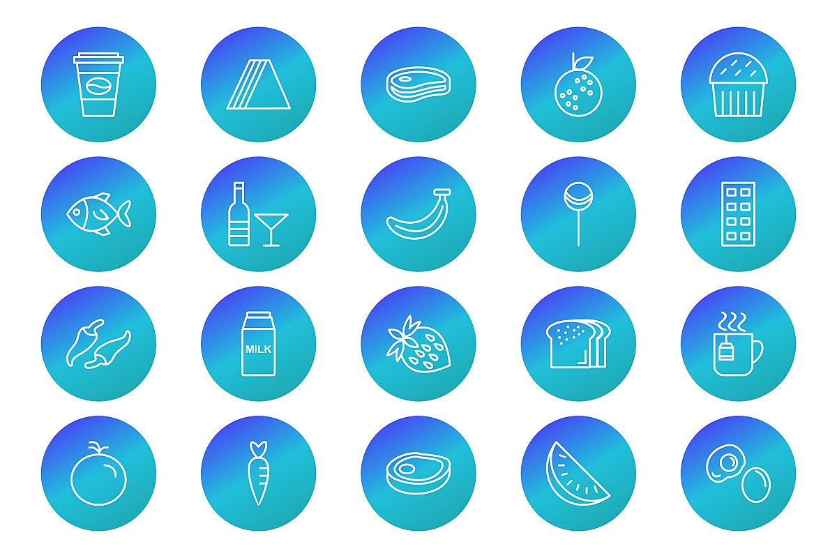 Set Of Food Icons example image 1