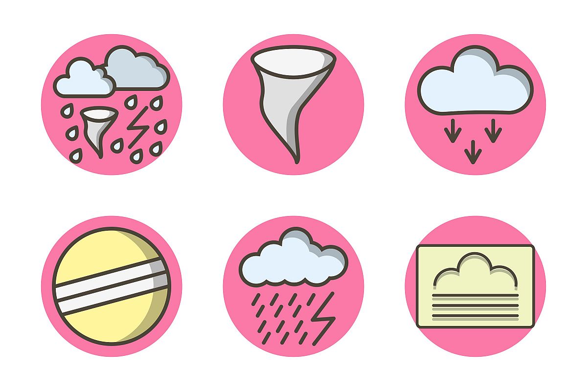Set Of Weather And Season Icons example image 1