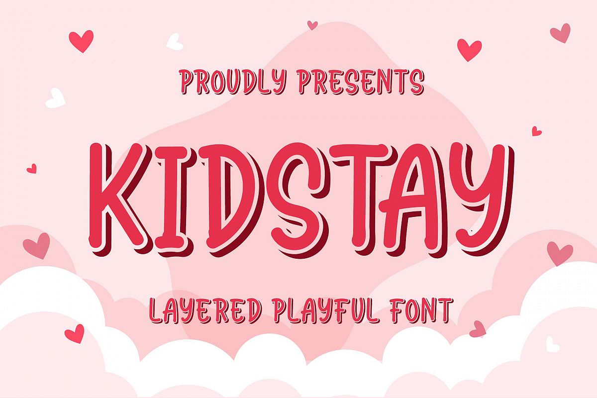 Kidstay - Layered Playful Font example image 1