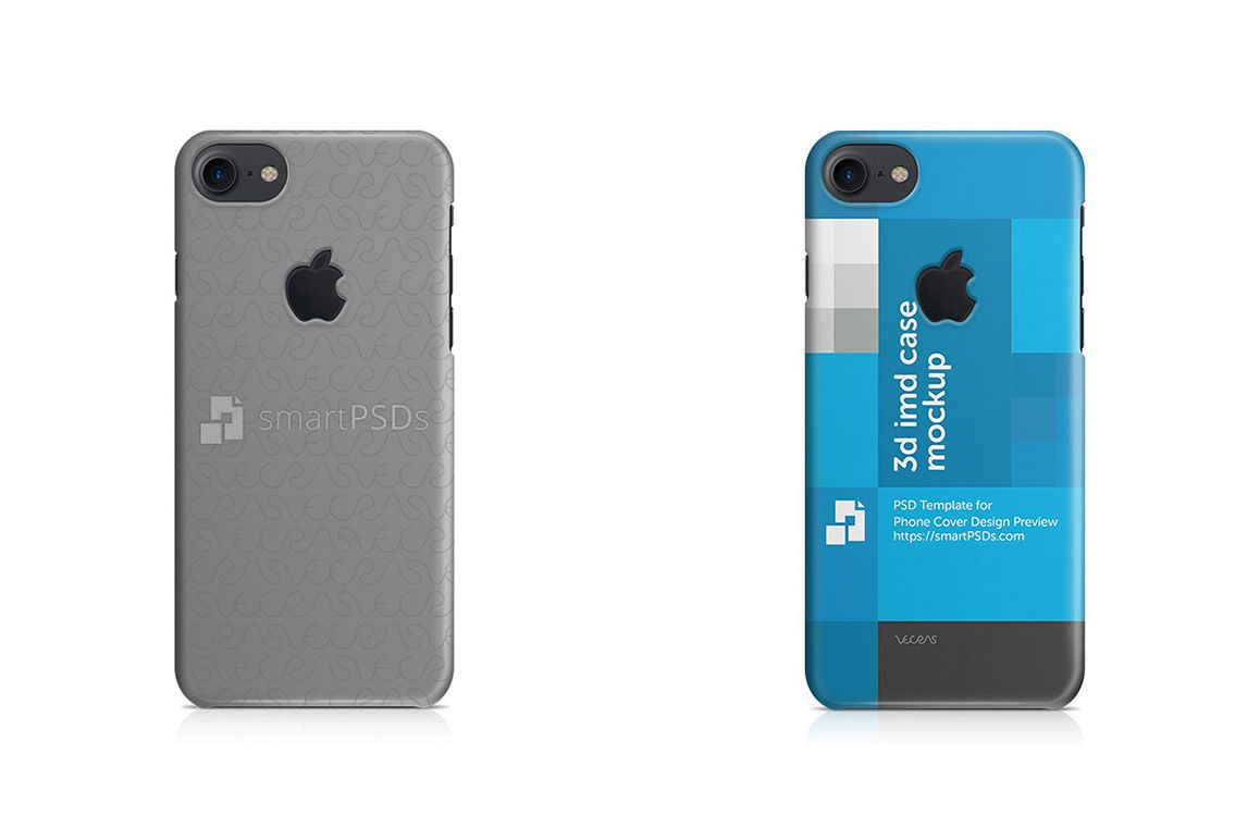 Apple iPhone 7 Logo Cut 3d IMD Mobile Case Design Mockup 2016 example image 1