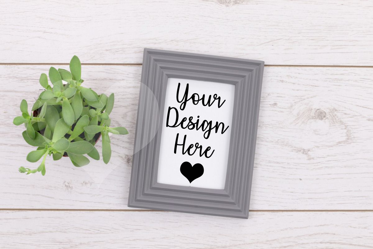 Styled Frame Mockup, Grey Frame Mockup, Styled Stock Photo example image 1