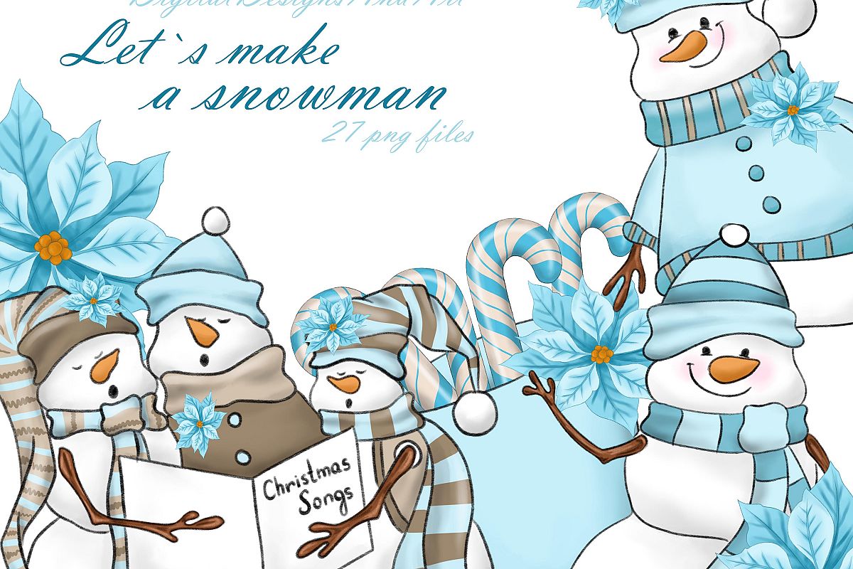 Snowman Clipart Gold