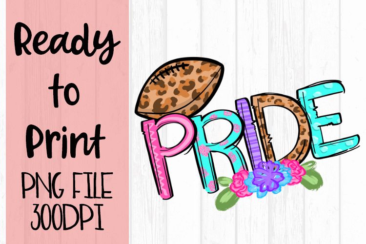 Doodle Pride Football Ready to Print example image 1