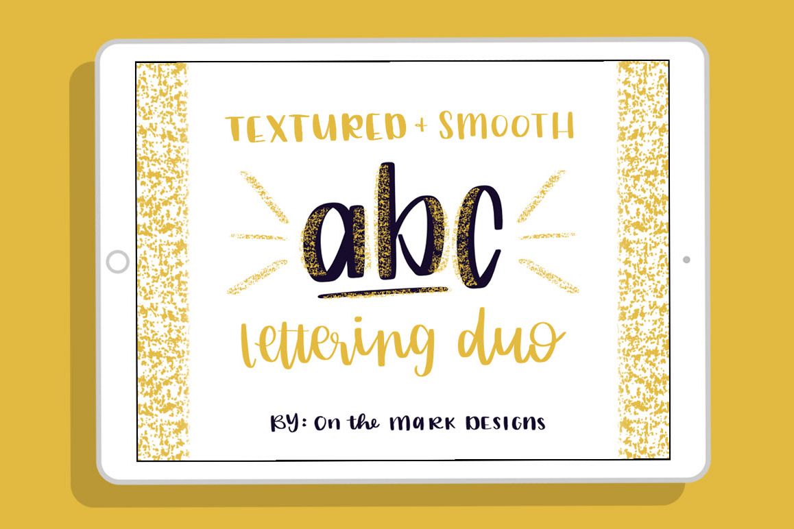 Textured & Smooth Lettering Duo Procreate Brushes example image 1