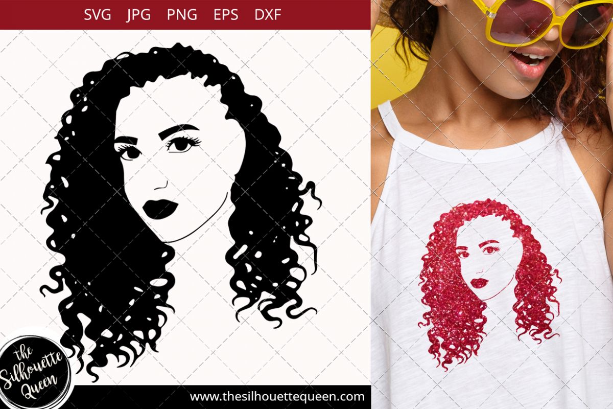 Afro Woman Svg With Cornrow With Curly Weave African Americ