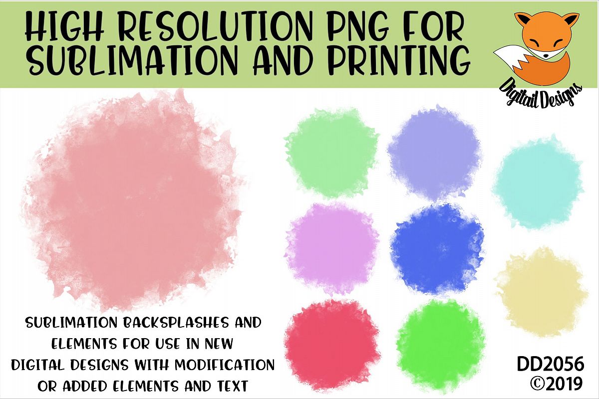 Circle Watercolor Sublimation Background Element Bundle example image 1
