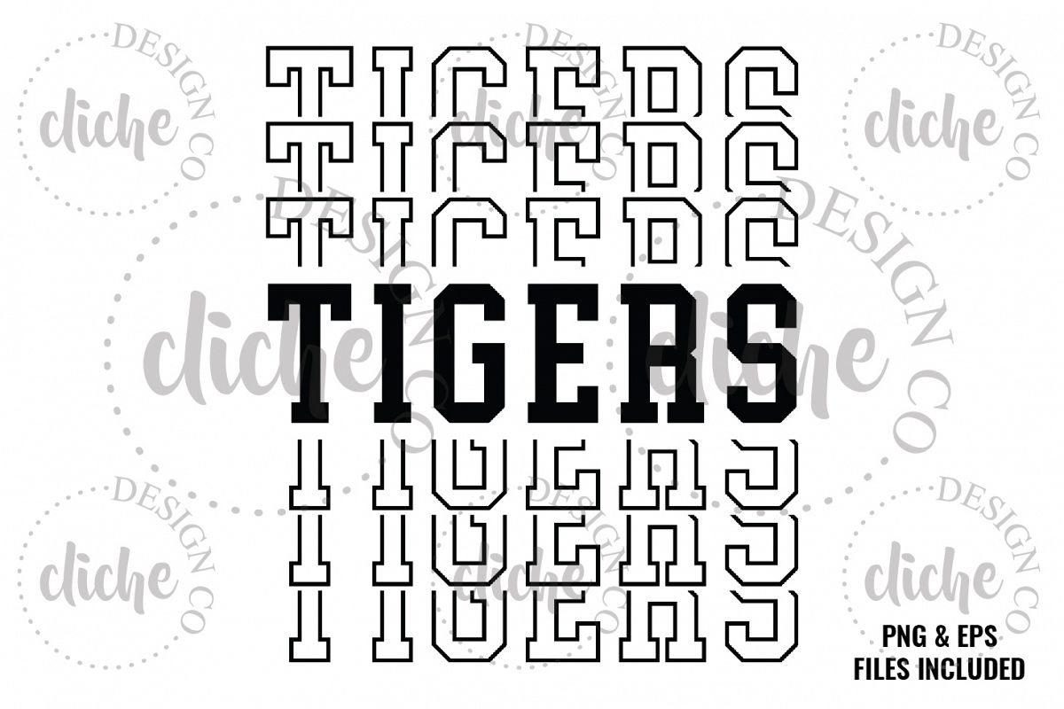 Tigers Sublimation Design & Bonus Vector Files example image 1