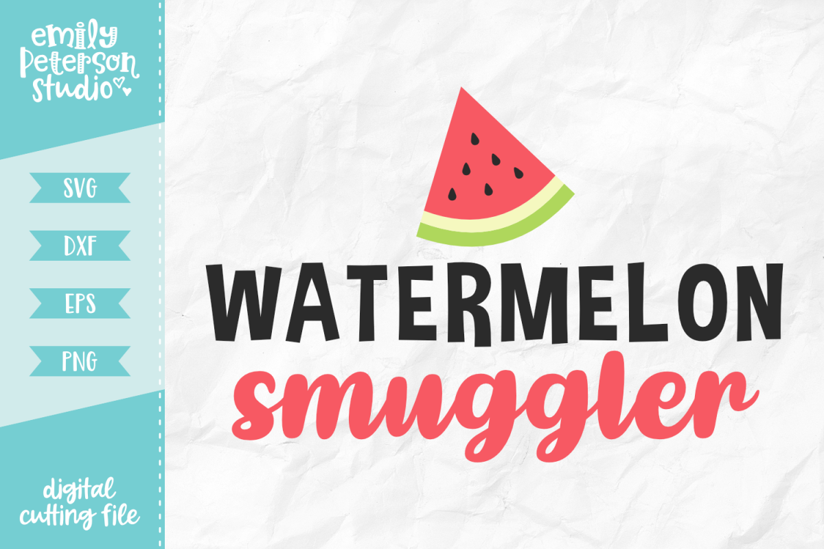 Watermelon Smuggler SVG DXF EPS PNG example image 1