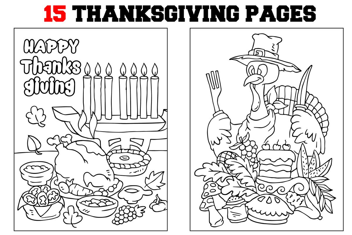 Coloring Pages For Kids - 15 Thanksgiving Coloring Pages example image 1