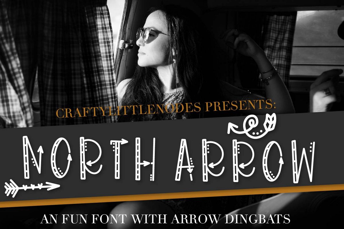 North Arrow - An Arrow Font & Dingbat Duo example image 1